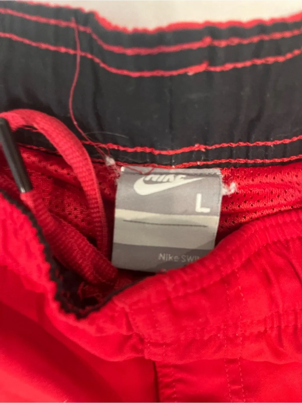 Vintage Nike Red Men's Swim Shorts